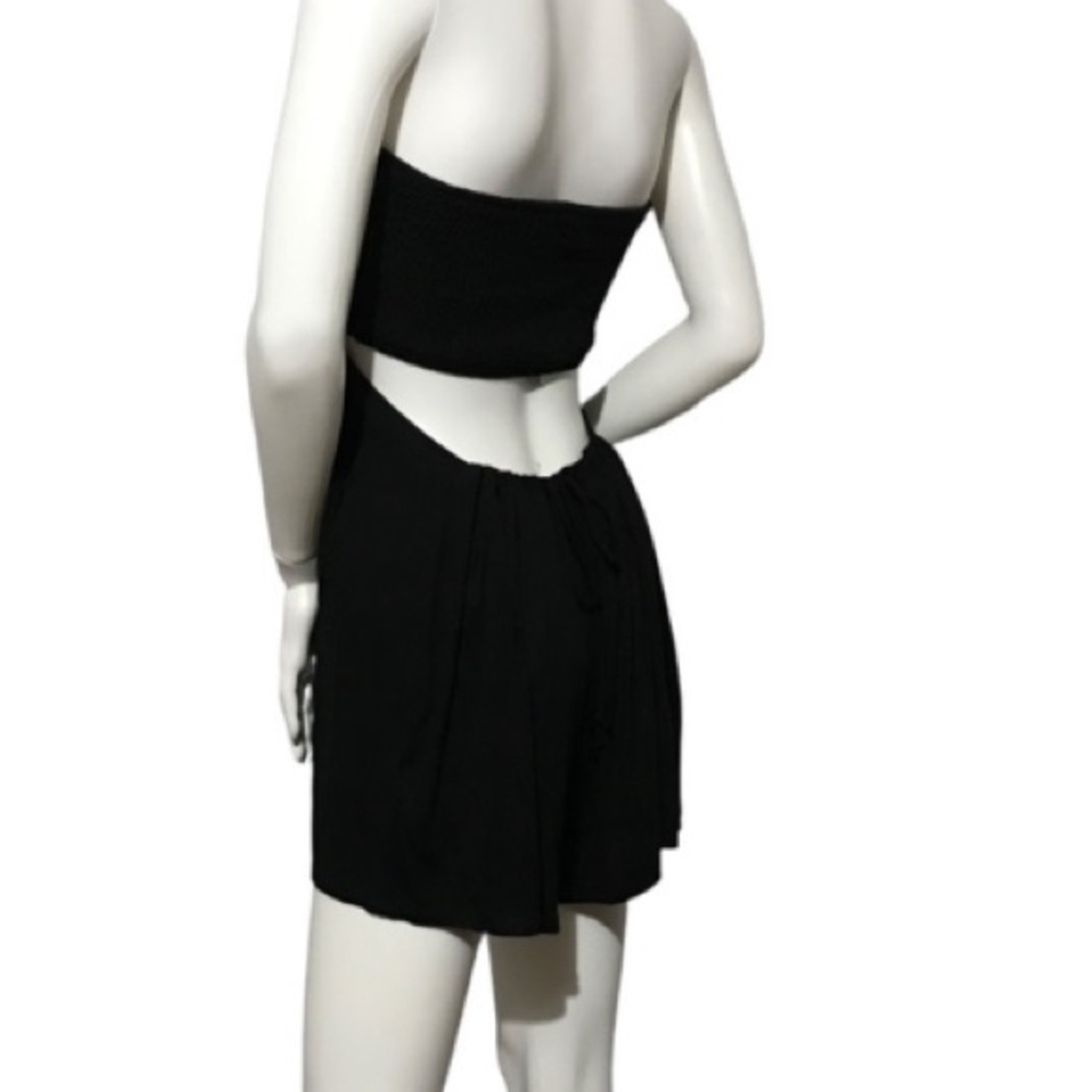 SOLD!! NWT! Free People Beach Rain or Shine Black Strapless Romper Small - Picture 4 of 12